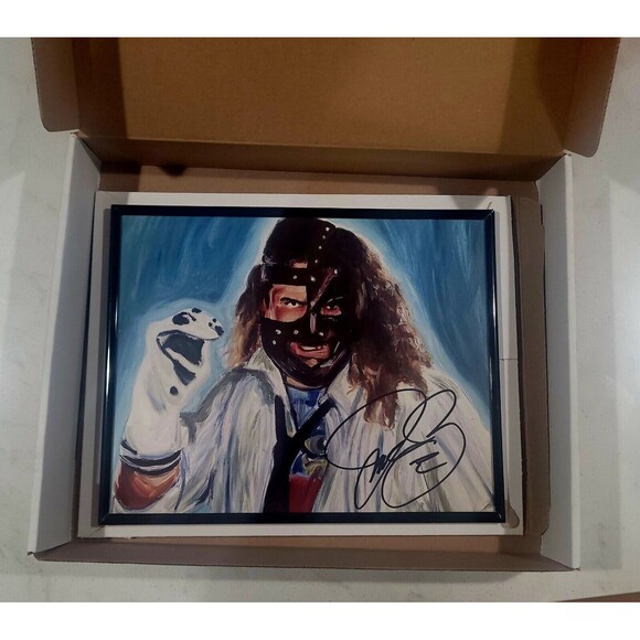 WWE Mick Foley Signed Mr Socko Sock + Framed/Signed 8x10+Signed COA Mankind WWF - Picture 3 of 8